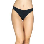 Α.A UNDERWEAR String 90% Cotton Μαύρο