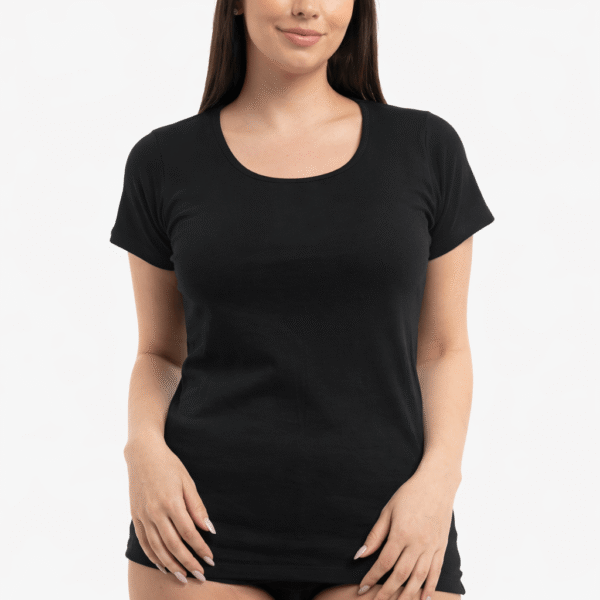 A.A UNDERWEAR Φανελάκι Plus Κοντομάνικο Cotton Μαύρο