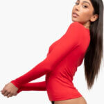 Α.A UNDERWEAR Μπλούζα Μακρυμάνικη Cotton - Modal Κόκκινο - Image 3