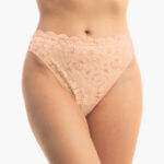 A.A UNDERWEAR Κιλοτάκι ψηλό Lace Cotton - Modal Μπεζ