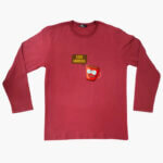 AA-UNDERWEAR Μπλούζα Πιτζάμας Ανδρική Interlock Μπορντό με στάμπα