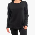 Α.A UNDERWEAR Πιτζάμα Plus Γυναικεία Ιnterlock Μαύρο