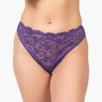 A.A UNDERWEAR Κιλοτάκι ψηλό Lace Cotton - Modal Μωβ