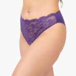 A.A UNDERWEAR Κιλοτάκι Plus ψηλό Lace Cotton - Modal Μωβ - Image 3