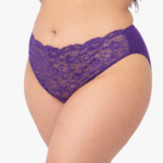 A.A UNDERWEAR Κιλοτάκι Plus ψηλό Lace Cotton - Modal Μωβ