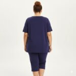 A.A UNDERWEAR Γυναικεία Πιτζάμα Plus Size Κοντομάνικη – 100% Βαμβακερή & Δροσερή – Ελληνικής Κατασκευής - Image 2