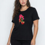 A.A UNDERWEAR Πιτζάμα plus Γυναικεία 100% Cotton Μαύρη Pretty - Image 2