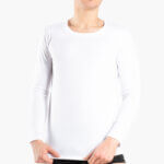 Ανδρική Φανέλα Μακρυμάνικη Ανοιχτή Λαιμουδιά 100% Cotton Λευκό