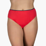 Α.A UNDERWEAR Κιλοτάκι Tai Plus 90% Cotton Κοραλί με μαύρο λάστιχο