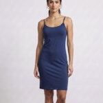 A.A UNDERWEAR Νυχτικό Λεπτή Τιράντα 100% Cotton Μπλε